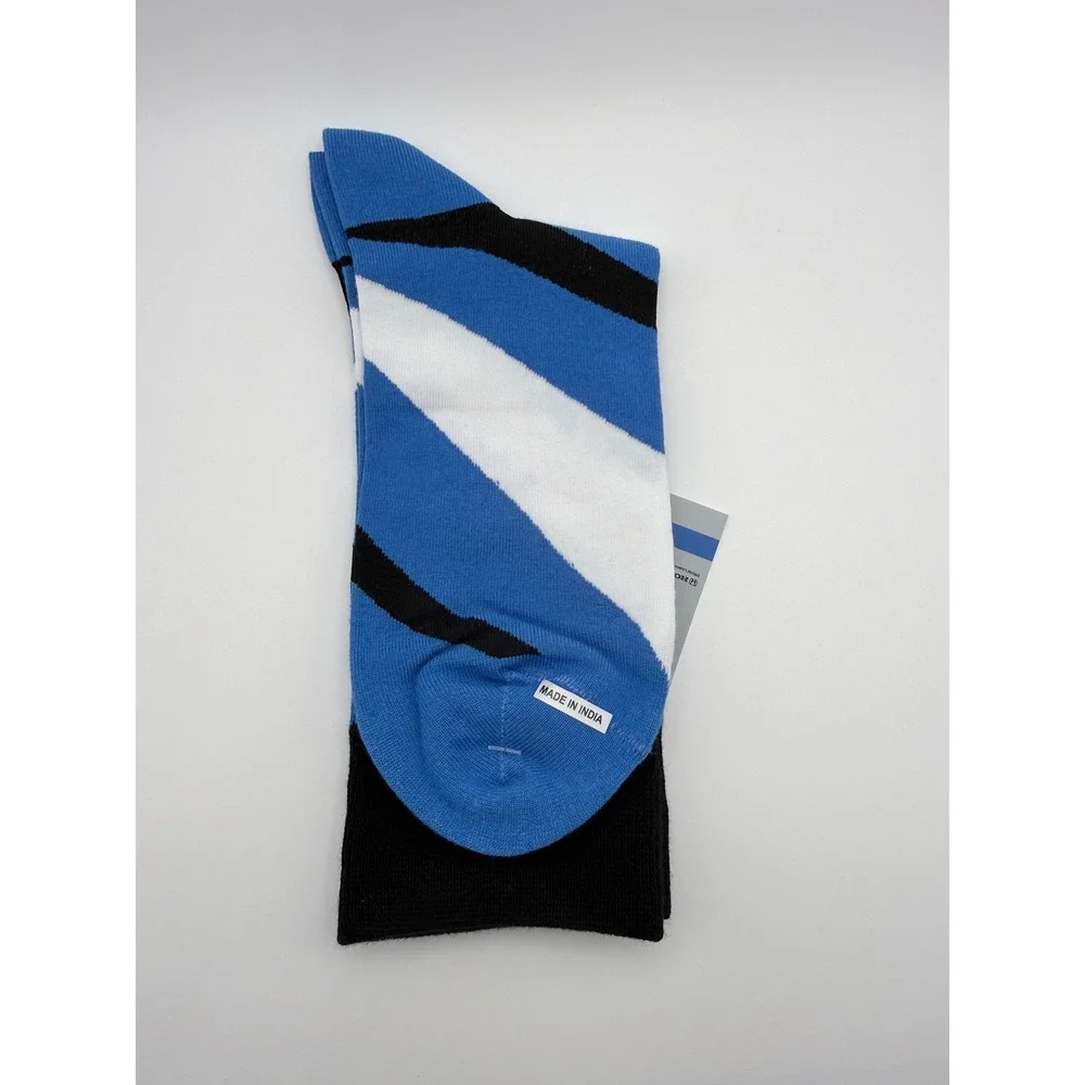 Honda Basics Crew Socks Blue Black White Racing Logo Automotive NWT